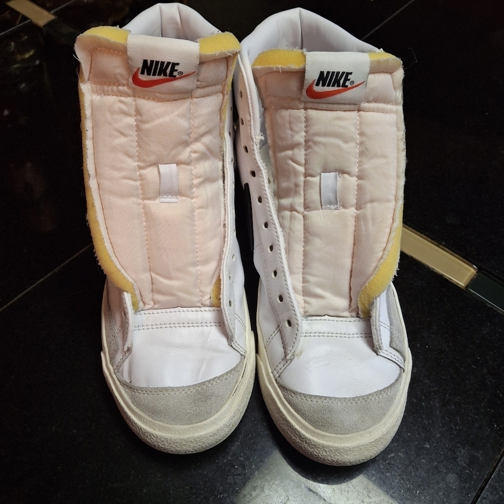 Nike Blazer Mid '77 High-Top Leather Suede White Lace Up Sneakers Women Size 8.5 - Picture 12 of 16